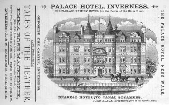 Inverness Palace Hotel Advertisement 1892 Inverness Palace Hotel Advertisement 1892
