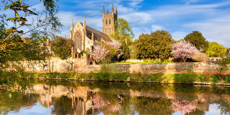 Enjoying a walking tour of historic Worcester